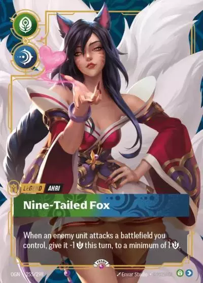 Ahri Nine-Tailed Fox - OGN-255-p - Promotional Cards - Riftbound card